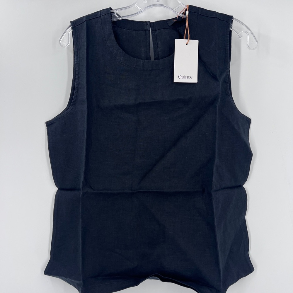 Quince 100% European Linen Tank new medium - Picture 5 of 8